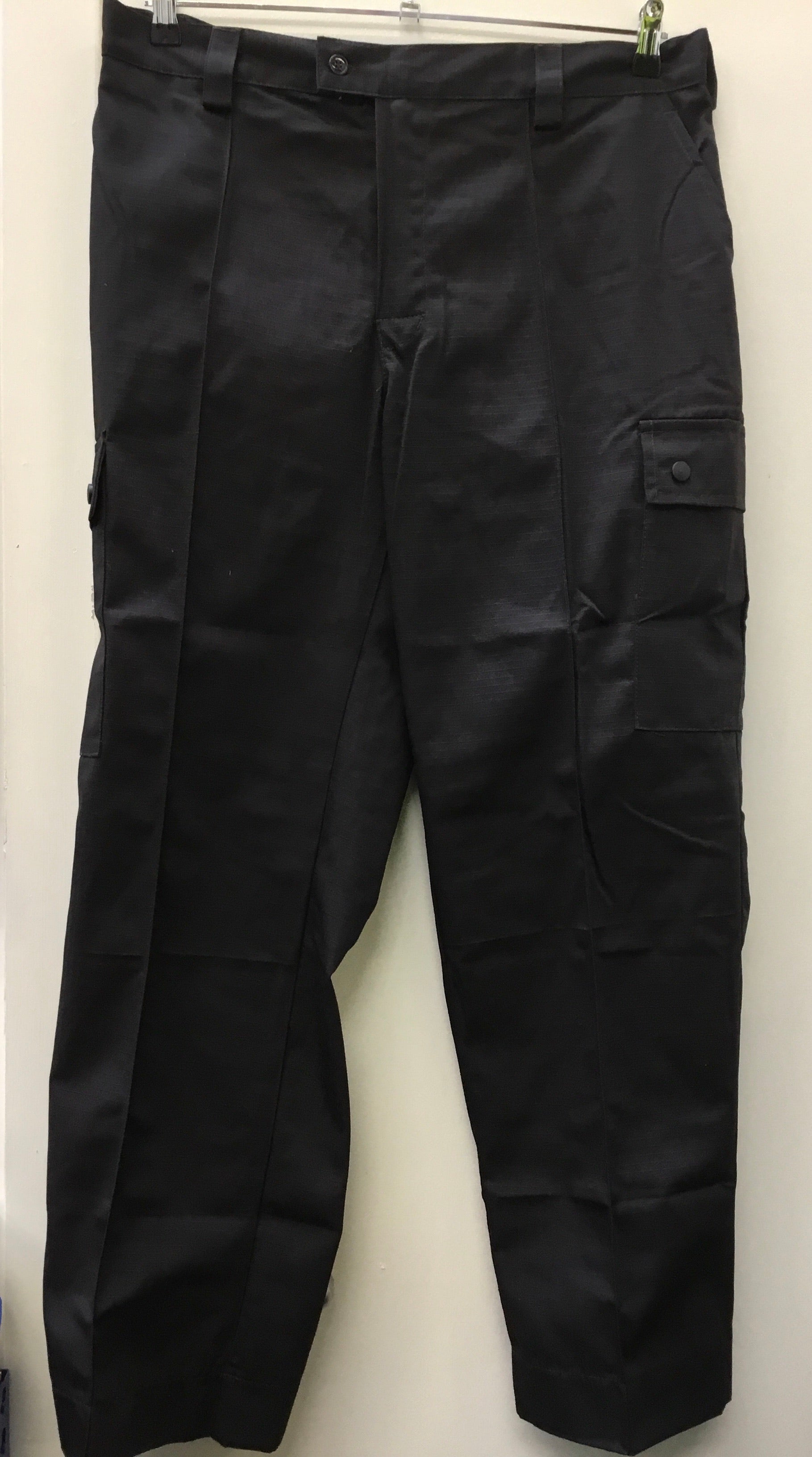 Black police cargo trousers online